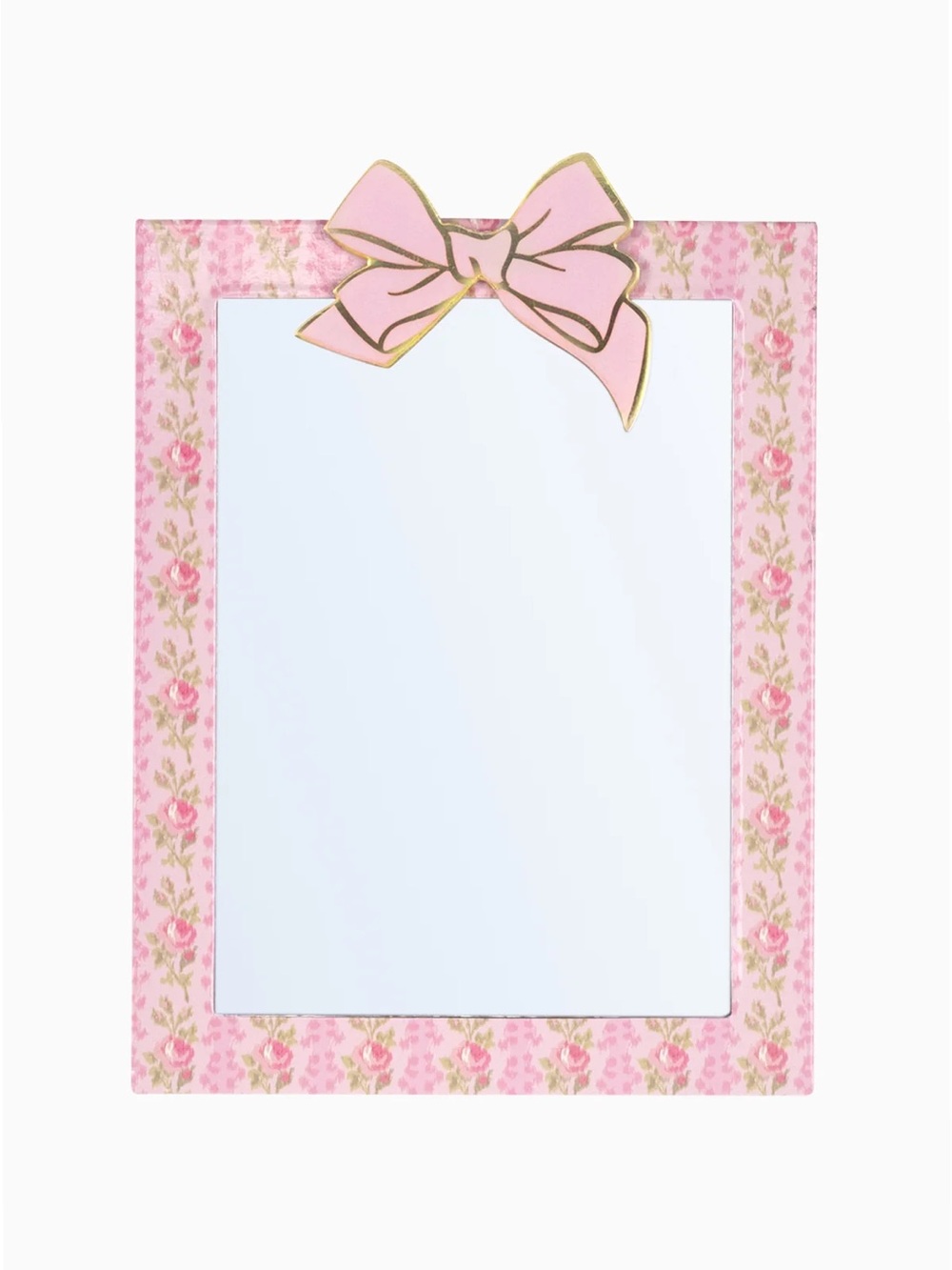 LoveShackFancy x Yoobi Pink Floral Magnetic Mirror with Bow